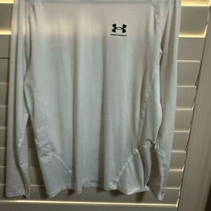 Under Armour White Long Sleeve Performance Tee